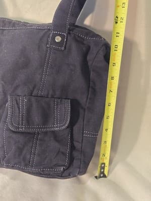 Thirsty-One Women's Black Cotton Shoulder Straps Jeans Shoulder Bag One Size - Thumbnail 9
