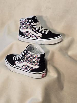 Vans (Women’s Size 2) Filmore Hi Butterfly Checkerboard Multi Sneakers Shoes - Thumbnail 4