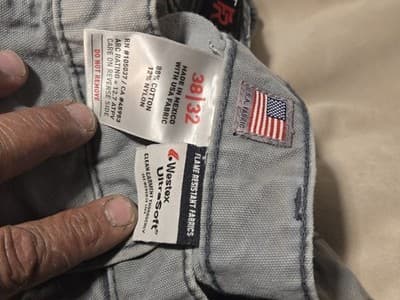 Ariat UltraSoft FR Canvas Work Pants 38x32 Gray CAT 2 12.7 ATPV NFPA 2112 - Thumbnail 7