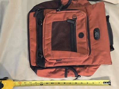 Skyway Luggage Burnt Orange and Black Nylon 13" Travel Bag - Thumbnail 11