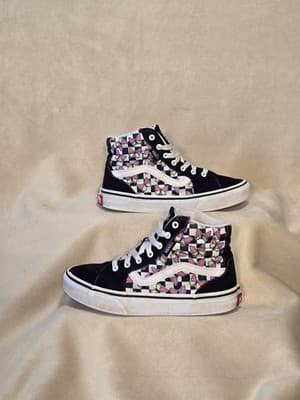 Vans (Women’s Size 2) Filmore Hi Butterfly Checkerboard Multi Sneakers Shoes - Image 1