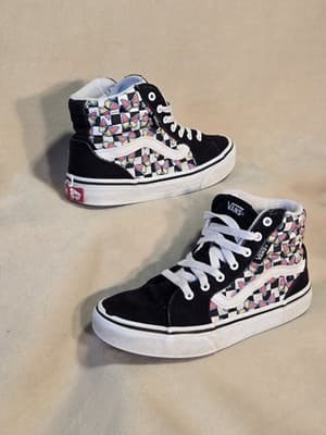 Vans (Women’s Size 2) Filmore Hi Butterfly Checkerboard Multi Sneakers Shoes - Thumbnail 3
