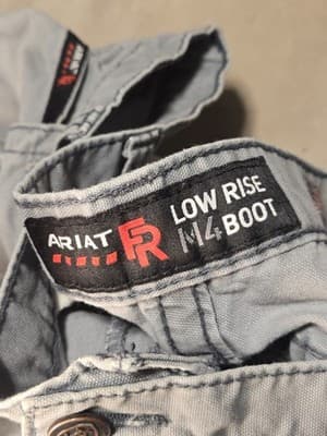 Ariat UltraSoft FR Canvas Work Pants 38x32 Gray CAT 2 12.7 ATPV NFPA 2112 - Thumbnail 8