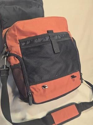 Skyway Luggage Burnt Orange and Black Nylon 13" Travel Bag - Thumbnail 5