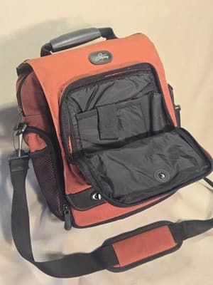 Skyway Luggage Burnt Orange and Black Nylon 13" Travel Bag - Thumbnail 4