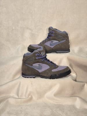 Vtg 1993 Nike 930507 Purple Brown Lace-Up Leather Ankle Hiking Boots Women's 8 - Thumbnail 3