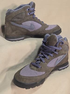 Vtg 1993 Nike 930507 Purple Brown Lace-Up Leather Ankle Hiking Boots Women's 8 - Thumbnail 7