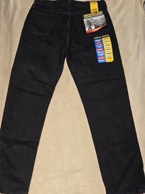 Vtg 80s Deadstock Rustler Jeans Made in USA | Rigid Denim Regular Fit | 36 x 32 - Image 1