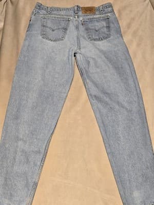 Vtg 90s Levi’s 550 Orange Tab Jeans Made in USA | Light Wash Relaxed Fit | 38 x - Thumbnail 3