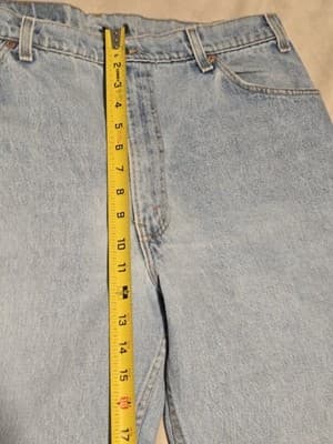 Vtg 90s Levi’s 550 Orange Tab Jeans Made in USA | Light Wash Relaxed Fit | 38 x - Thumbnail 5