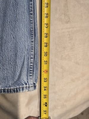 Vtg 90s Levi’s 501 Button Fly Jeans Made in USA |Mid Wash Straight Leg | 34 x 36 - Thumbnail 7