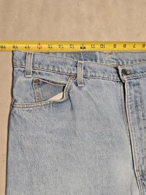 Vtg 90s Levi’s 550 Orange Tab Jeans Made in USA | Light Wash Relaxed Fit | 38 x - Thumbnail 7