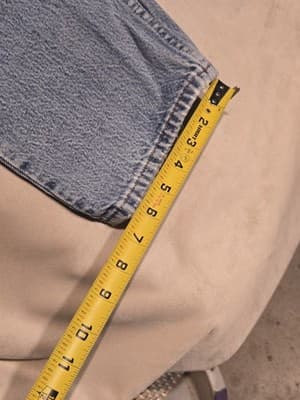 Vtg 90s Levi’s 501 Button Fly Jeans Made in USA |Mid Wash Straight Leg | 34 x 36 - Thumbnail 8