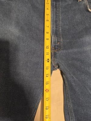 Vtg 80s Levi’s Action Jeans Red Tab Made in USA | Dark Wash Straight Leg | 40x30 - Thumbnail 9