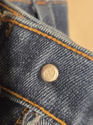 Vtg 80s Levi’s Action Jeans Red Tab Made in USA | Dark Wash Straight Leg | 40x30 - Thumbnail 6
