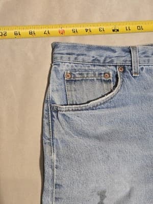 Vtg 90s Levi’s 501xx Button Fly Jeans Made in USA | Light Wash 36x36 (Fits 35x34 - Thumbnail 10