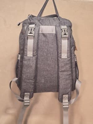 BabbleRoo Diaper Bag Backpack - Multi function Waterproof Diaper Bag, Dark Gray - Thumbnail 10