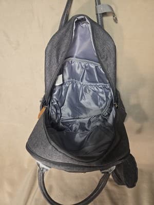 BabbleRoo Diaper Bag Backpack - Multi function Waterproof Diaper Bag, Dark Gray - Thumbnail 12