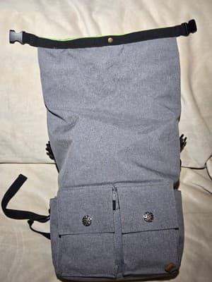 PKG Toronto Roll-Top Backpack Gray W/Black Trim Dry Bag - Thumbnail 9