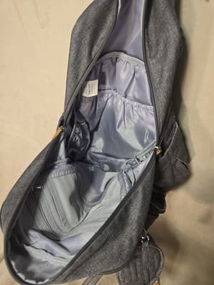 BabbleRoo Diaper Bag Backpack - Multi function Waterproof Diaper Bag, Dark Gray - Thumbnail 13