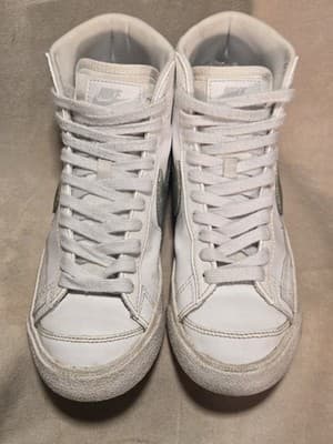 Size 6 - Nike Blazer '77 Essential Mid Glitter Swoosh - Dusty Sage W - Thumbnail 8