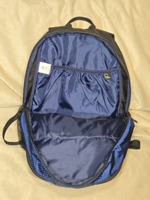 Reebok Trainer Backpack Logo Blue Black Laptop Compartment Padded - Thumbnail 9