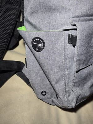 PKG Toronto Roll-Top Backpack Gray W/Black Trim Dry Bag - Thumbnail 5