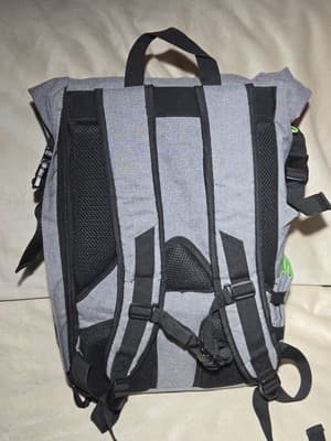 PKG Toronto Roll-Top Backpack Gray W/Black Trim Dry Bag - Thumbnail 7