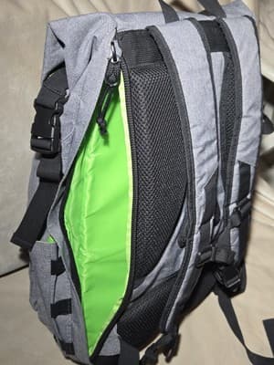 PKG Toronto Roll-Top Backpack Gray W/Black Trim Dry Bag - Thumbnail 8