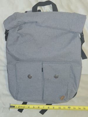 PKG Toronto Roll-Top Backpack Gray W/Black Trim Dry Bag - Thumbnail 12