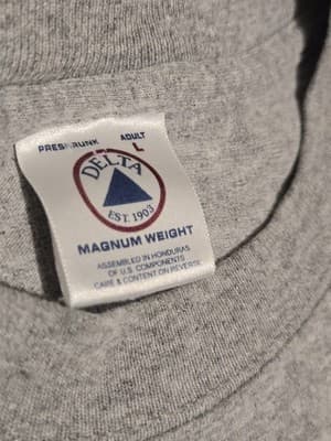 Vtg Old Glory 12 Flags T-Shirt | Gray American Flag Graphic | Military Style L - Thumbnail 2