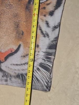 Siberian Tiger Face AOP Tank Top | Carbon Made in USA | Mens Size L - Thumbnail 4