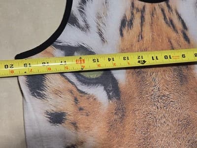 Siberian Tiger Face AOP Tank Top | Carbon Made in USA | Mens Size L - Thumbnail 5