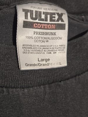 Vintage 90s Tultex Duh Graphic T-Shirt Black Single Stitch Made in USA Large - Thumbnail 4
