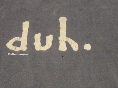 Vintage 90s Tultex Duh Graphic T-Shirt Black Single Stitch Made in USA Large - Thumbnail 2