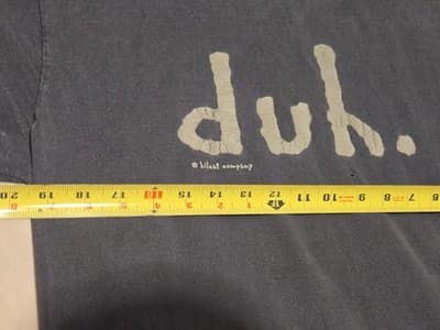 Vintage 90s Tultex Duh Graphic T-Shirt Black Single Stitch Made in USA Large - Thumbnail 9