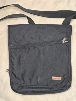 Eddie Bauer Crossbody Messenger Bag Black Adjustable Strap Travel Pockets - Image 1