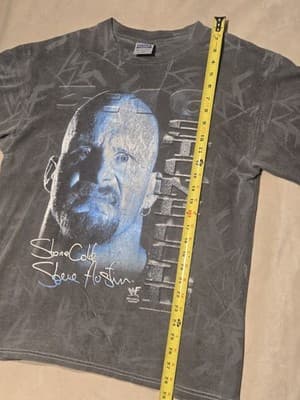 Vtg 90s Stone Cold Steve Austin 3:16 Shirt All Over Print WWF AOP Tultex Large - Thumbnail 5