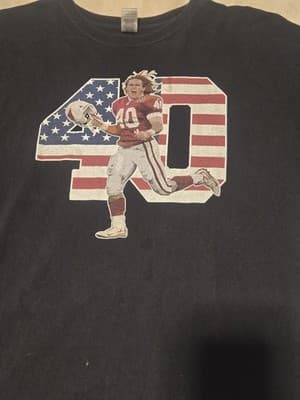 Vtg Arizona Cardinals Pat Tillman NFL T-Shirt American Flag Graphic 2XL XL - Image 1