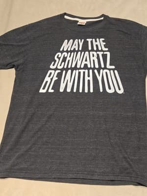 Homage Spaceballs Shirt May The Schwartz Be With You Mel Brooks Movie Grey XL - Image 1