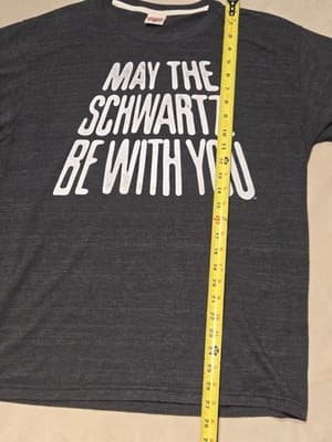 Homage Spaceballs Shirt May The Schwartz Be With You Mel Brooks Movie Grey XL - Thumbnail 5