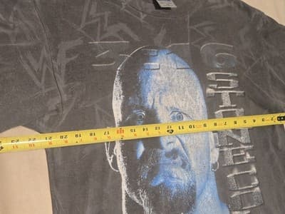 Vtg 90s Stone Cold Steve Austin 3:16 Shirt All Over Print WWF AOP Tultex Large - Thumbnail 6