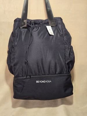 Beyond Yoga Convertible Backpack Black Zipped Pockets New With Tags 15in/17in - Thumbnail 2