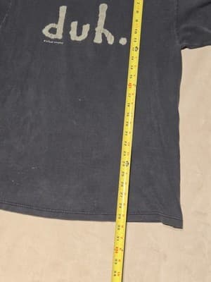 Vintage 90s Tultex Duh Graphic T-Shirt Black Single Stitch Made in USA Large - Thumbnail 8