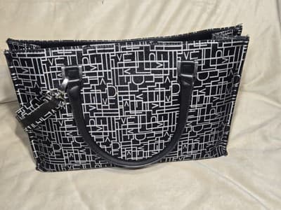 Diane Von Furstenberg Shoulder Bag Tote Monogram Canvas Leather Satchel - Thumbnail 5
