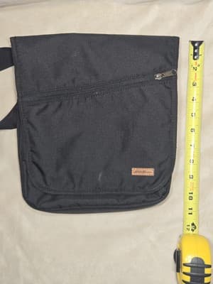 Eddie Bauer Crossbody Messenger Bag Black Adjustable Strap Travel Pockets - Thumbnail 7