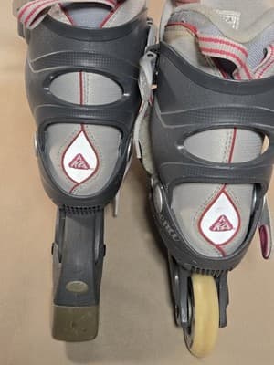 Used K2 Athena T Nine Women's Inline Skates Gray Pink Cancer Ribbon ABEC 5 - Thumbnail 5