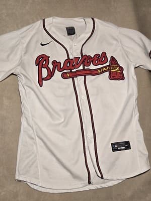 Ronald Acuna Jr Atlanta Braves Jersey Nike Authentic Collection White Size 48... - Thumbnail 5