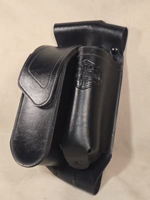 93-16 Harley Touring OEM Left Saddlebag Guard Bag Water Bottle Holder - Image 1