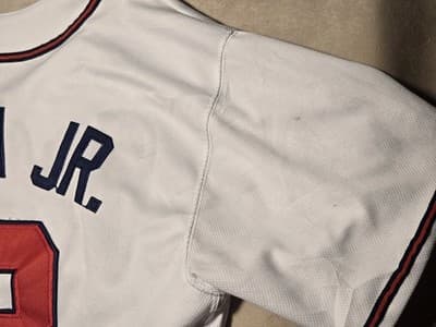 Ronald Acuna Jr Atlanta Braves Jersey Nike Authentic Collection White Size 48... - Thumbnail 9